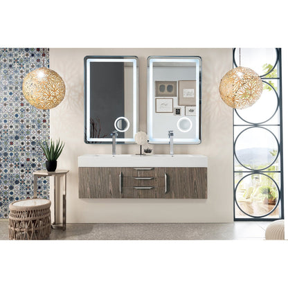 James Martin Vanities Mercer Island 59" Double Vanity - 389-V59D-AGR-G-DGG