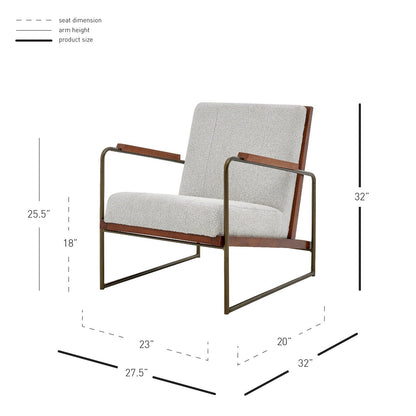 New Pacific Direct Damian Fabric Accent Arm Chair -  1250023-563
