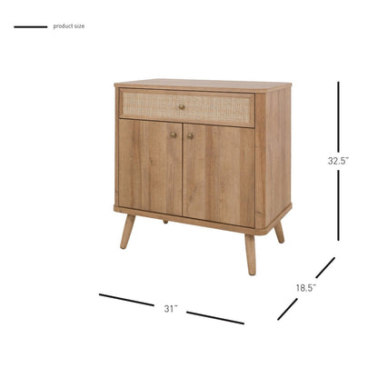 New Pacific Direct Thelma KD Rattan Small Cabinet 1 Drawer + 2 Doors  - 1340017