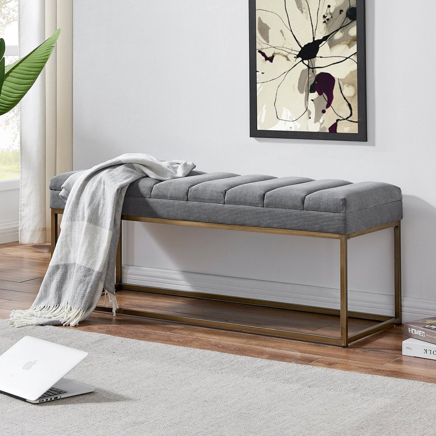 New Pacific Direct Darius KD Fabric Bench -  1600082-570
