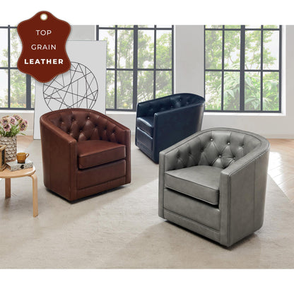 New Pacific Direct Walsh Top Grain Leather Swivel Chair -  1900153-426