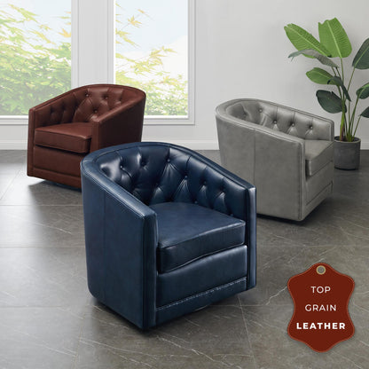 New Pacific Direct Walsh Top Grain Leather Swivel Chair -  1900153-426