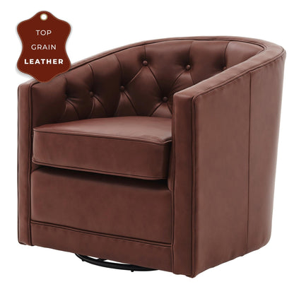 New Pacific Direct Walsh Top Grain Leather Swivel Chair -  1900153-426