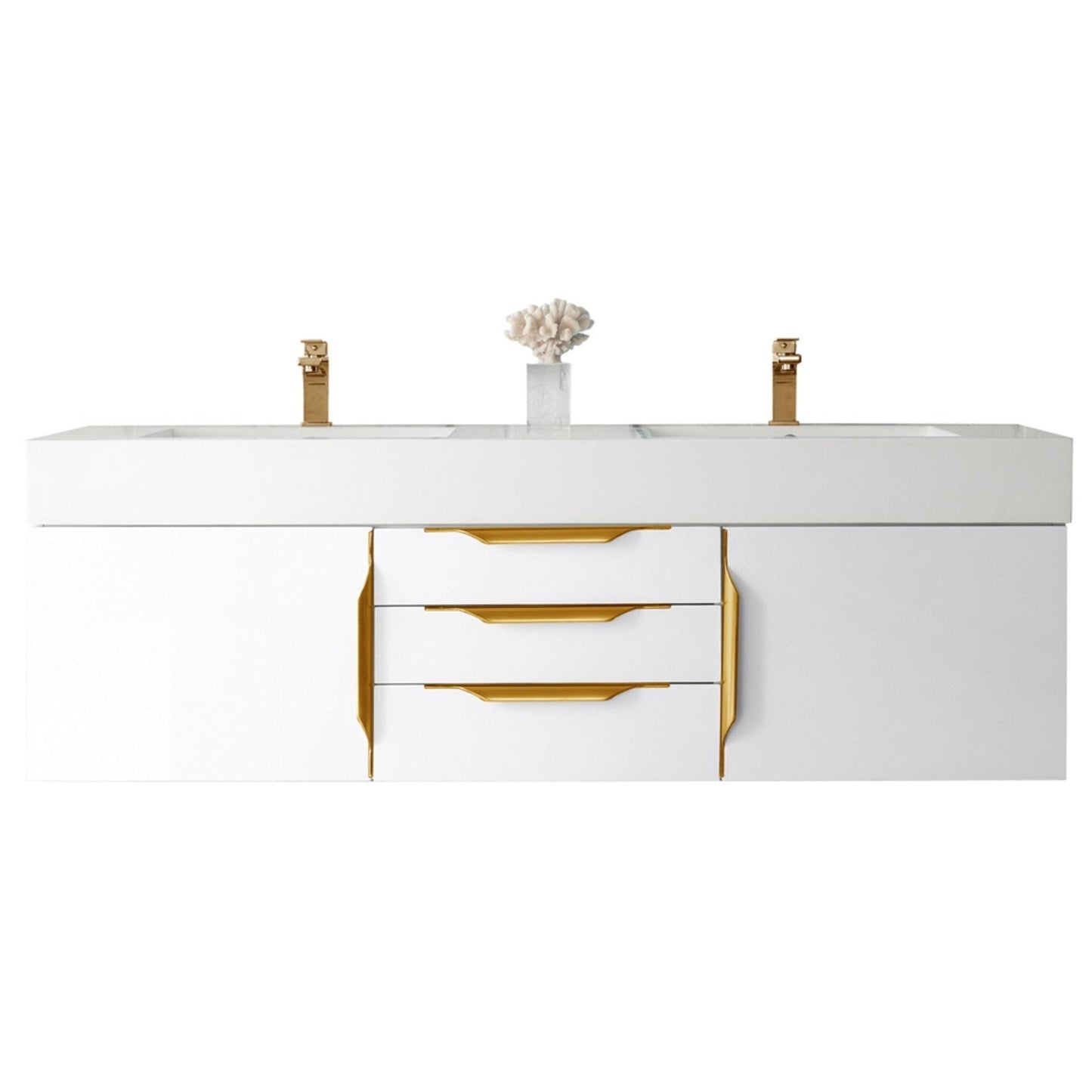 James Martin Vanities Mercer Island 59" Double Vanity - 389-V59D-AGR-G-DGG