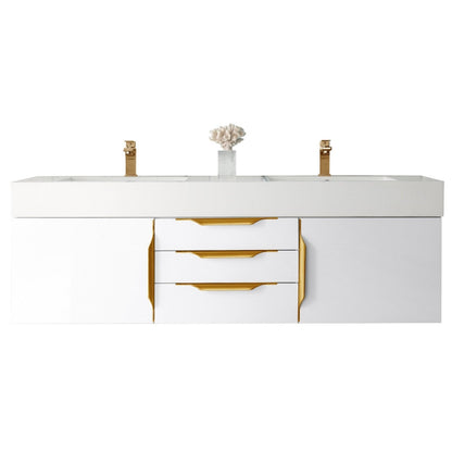 James Martin Vanities Mercer Island 59" Double Vanity - 389-V59D-AGR-G-DGG