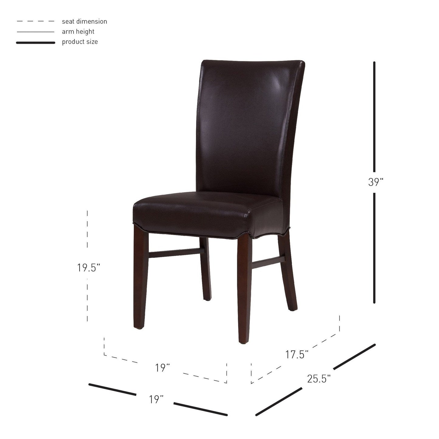 New Pacific Direct Milton Bonded Leather Dining Chair, (Set of 2)  - 268239B-206
