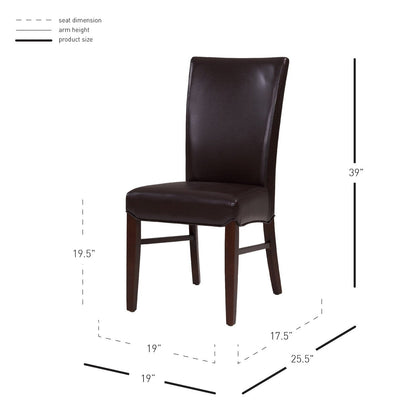 New Pacific Direct Milton Bonded Leather Dining Chair, (Set of 2)  - 268239B-206