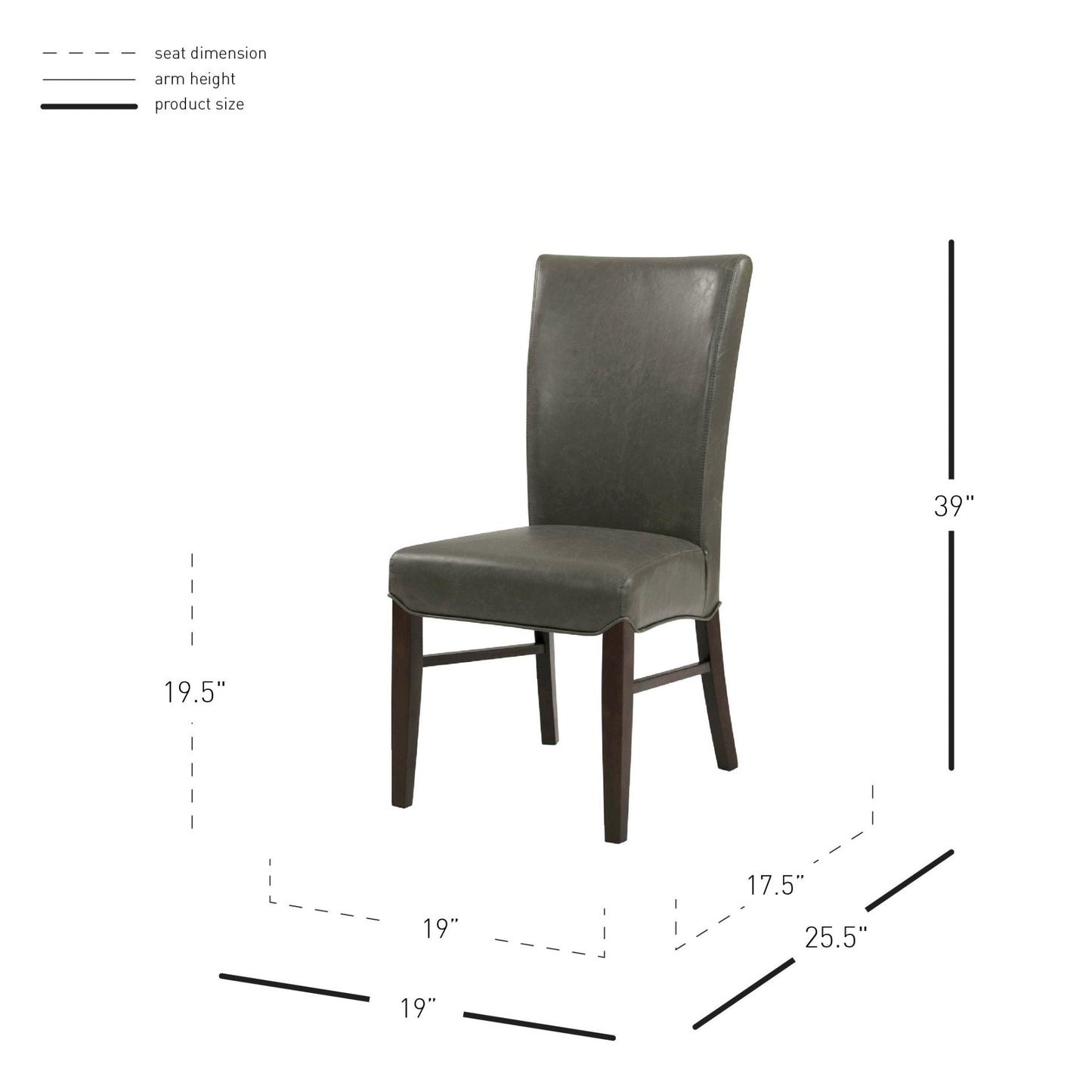 New Pacific Direct Milton Bonded Leather Chair, (Set of 2) -  268239B-V04