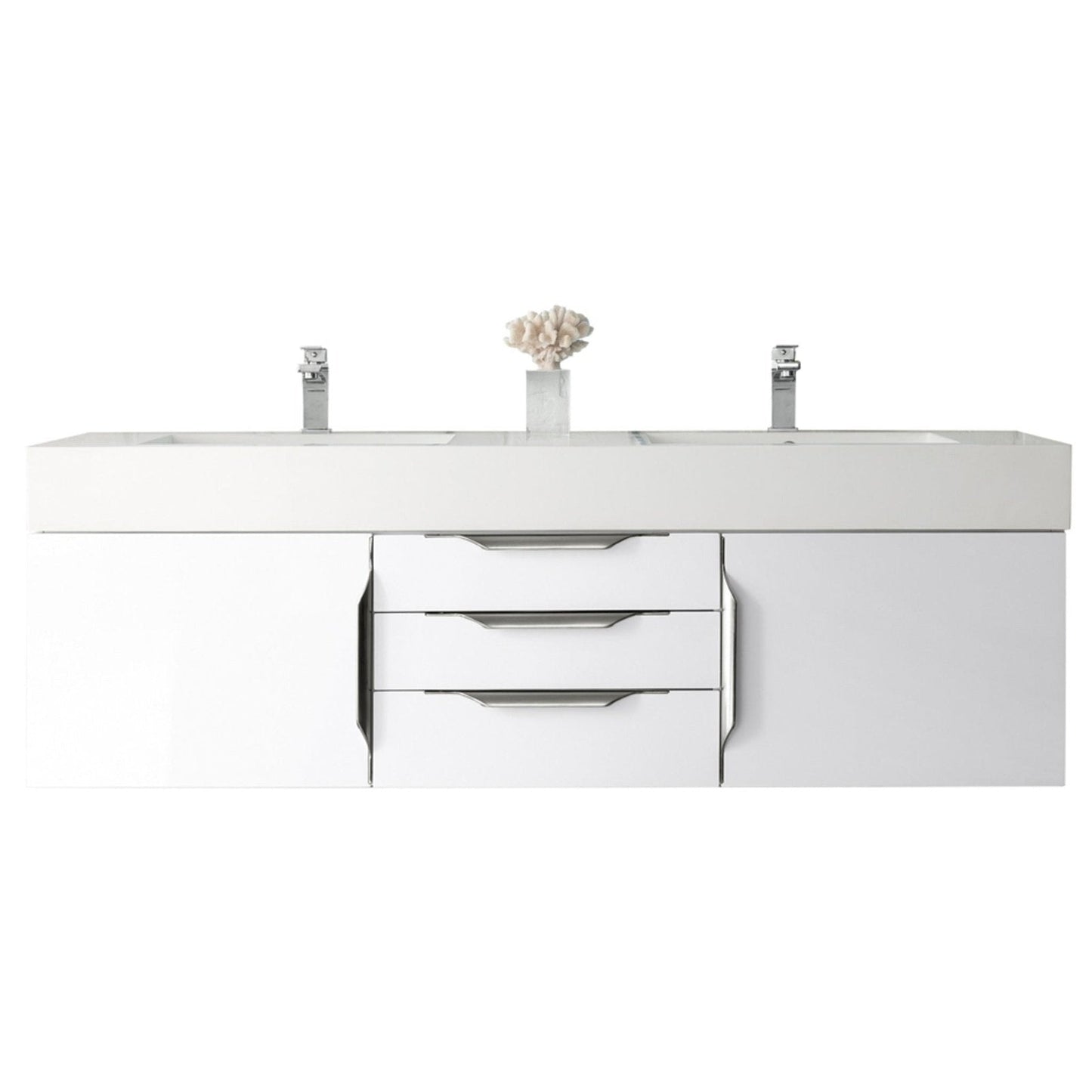 James Martin Vanities Mercer Island 59" Double Vanity - 389-V59D-AGR-G-DGG