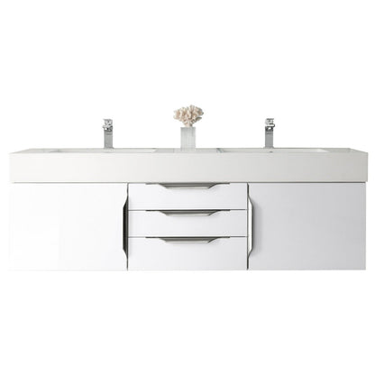 James Martin Vanities Mercer Island 59" Double Vanity - 389-V59D-AGR-G-DGG