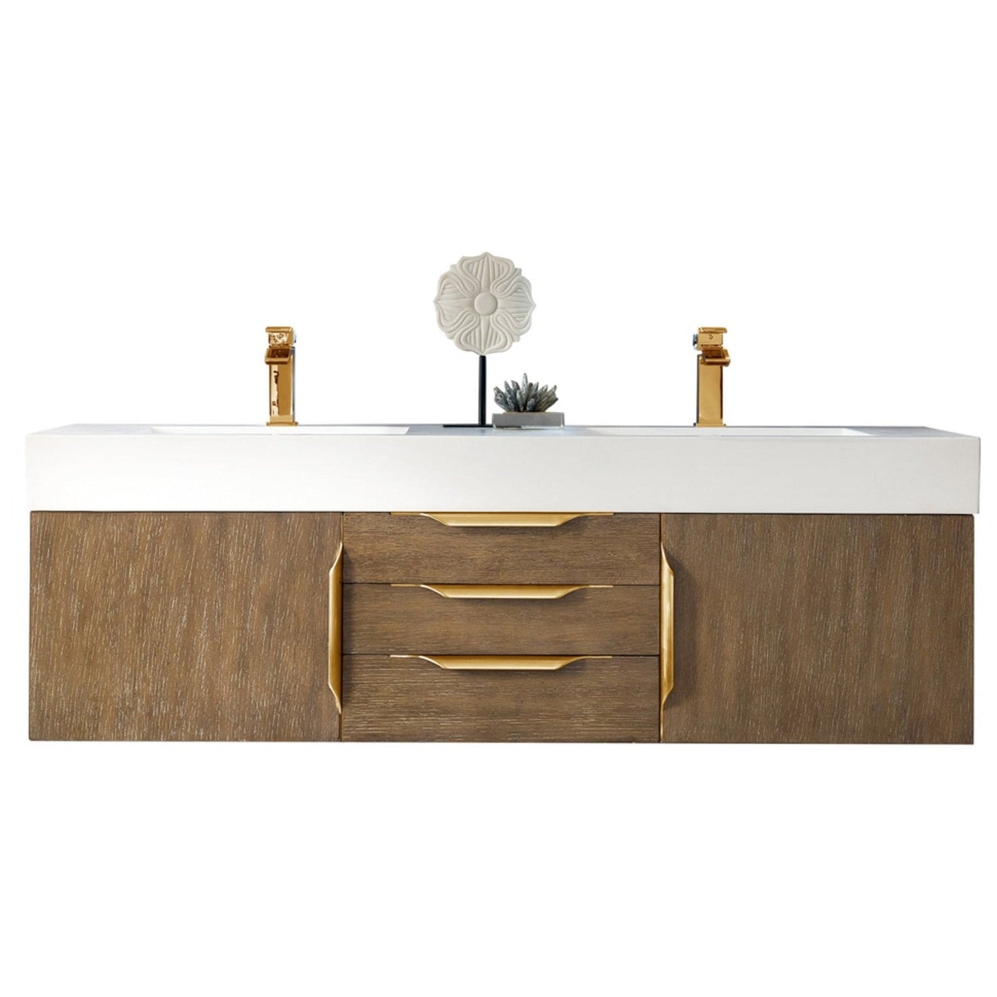 James Martin Vanities Mercer Island 59" Double Vanity - 389-V59D-AGR-G-DGG