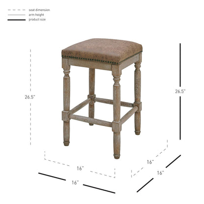 New Pacific Direct Ernie PU Counter Stool, (Set of 2) -  3900056-NCE