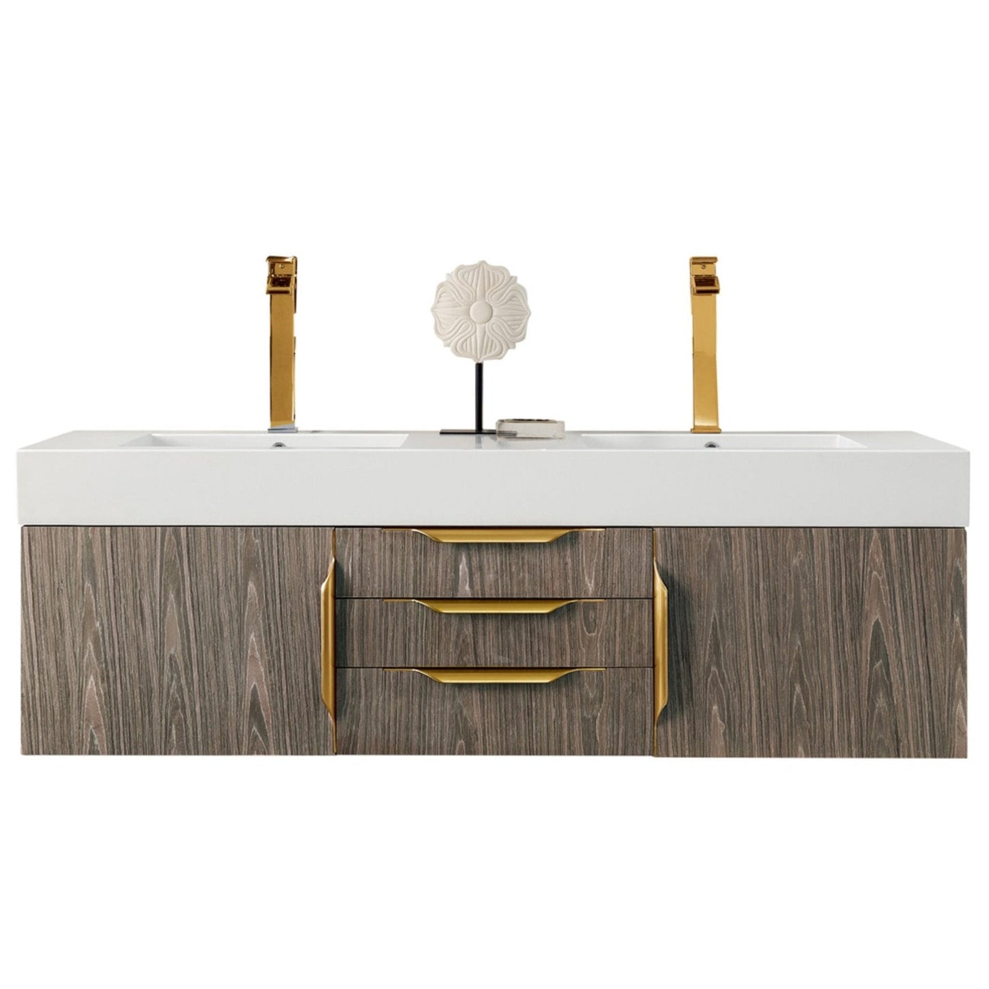 James Martin Vanities Mercer Island 59" Double Vanity - 389-V59D-AGR-G-DGG
