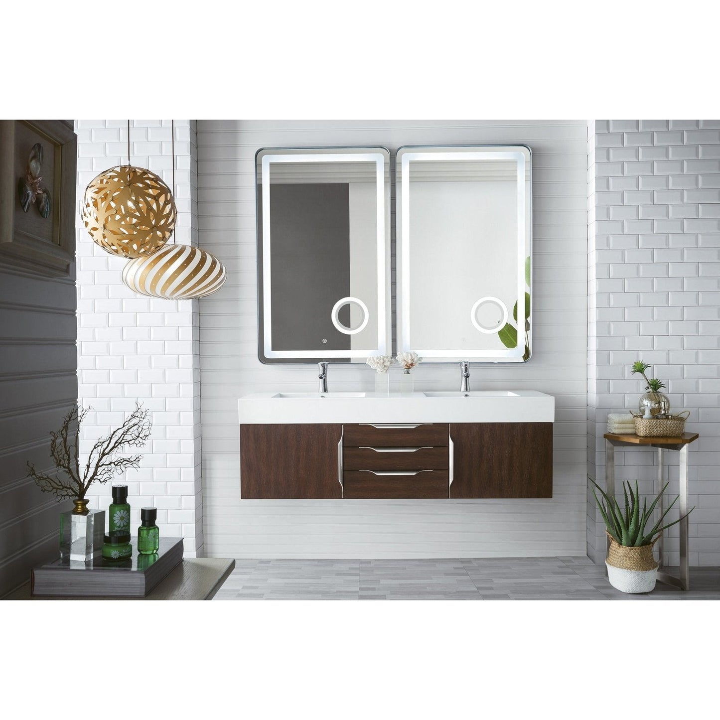 James Martin Vanities Mercer Island 59" Double Vanity - 389-V59D-AGR-G-DGG