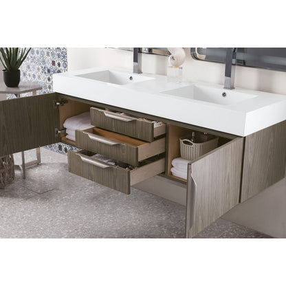 James Martin Vanities Mercer Island 59" Double Vanity - 389-V59D-AGR-G-DGG