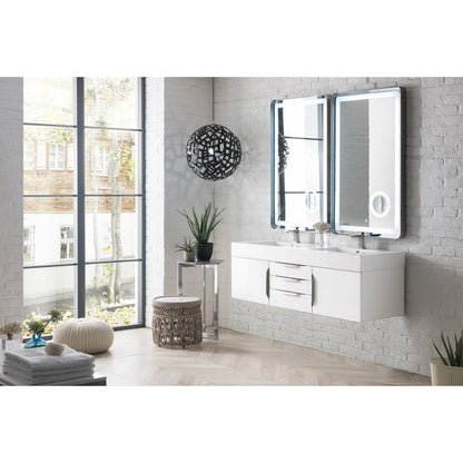 James Martin Vanities Mercer Island 59" Double Vanity - 389-V59D-AGR-G-DGG