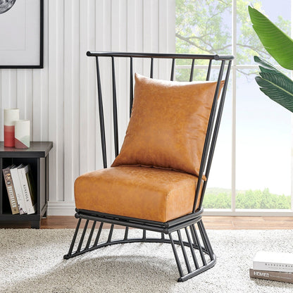 New Pacific Direct Jupiter KD PU Metal Accent Chair  - 9300119-309