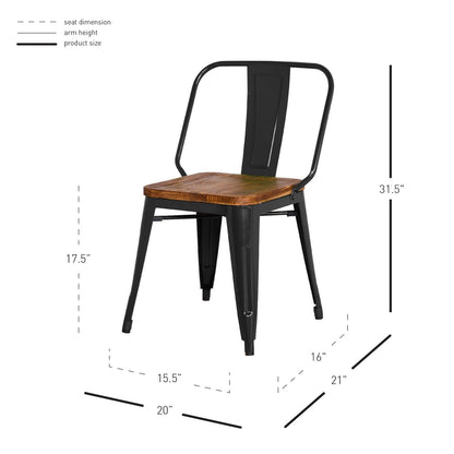 New Pacific Direct Brian Metal Side Chair, (Set of 4) -  938232-B