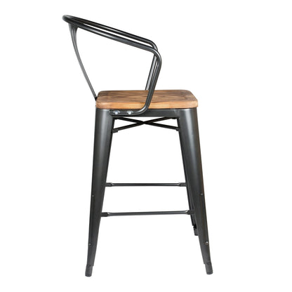 New Pacific Direct Metropolis Metal Counter Stool, (Set of 4)  - 938541-GM