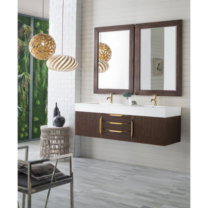 James Martin Vanities Mercer Island 59" Double Vanity - 389-V59D-AGR-G-DGG