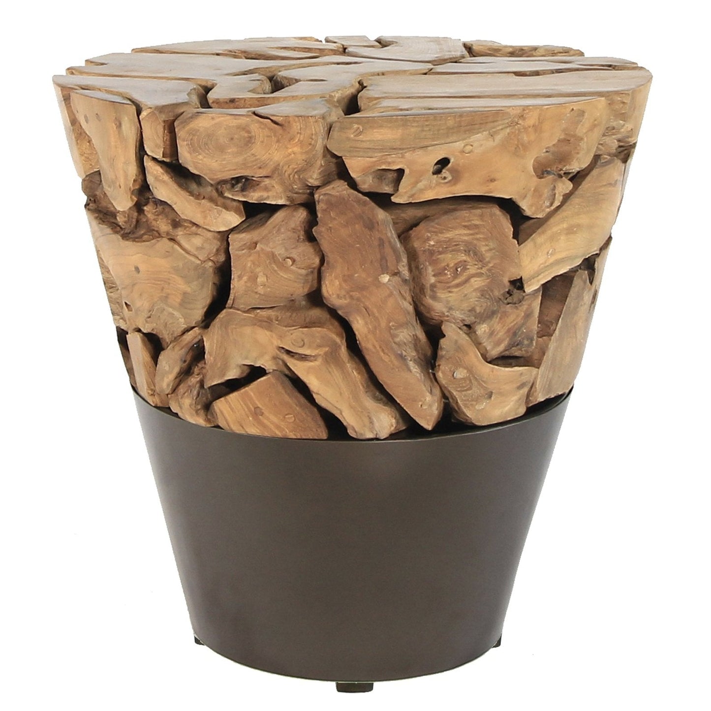 New Pacific Direct Bruno Recycled Teak Root Side/ End Table 9600036 - 9600036