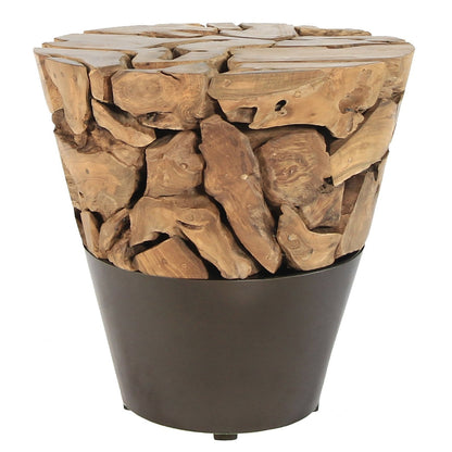 New Pacific Direct Bruno Recycled Teak Root Side/ End Table 9600036 - 9600036