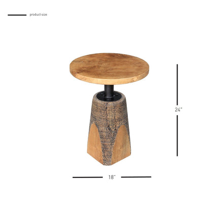 New Pacific Direct Nikko Reclaimed Teak Wood Side/ End Table 9600041 - 9600041