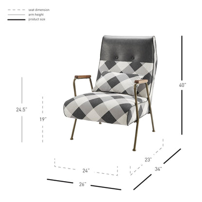 New Pacific Direct Kahlo Fabric Accent Chair -  9900057-51MN