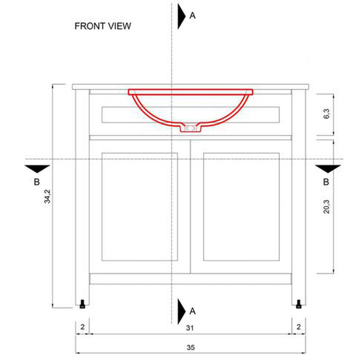 Alya Bath Norwalk 36" Single Gray Freestanding  Bathroom Vanity With Drawers, Carrara Marble Top, Ceramic Sink and Wall Mounted Mirror - HE-101-36-DR-G-CWMT + HE-101/102-36-G-M