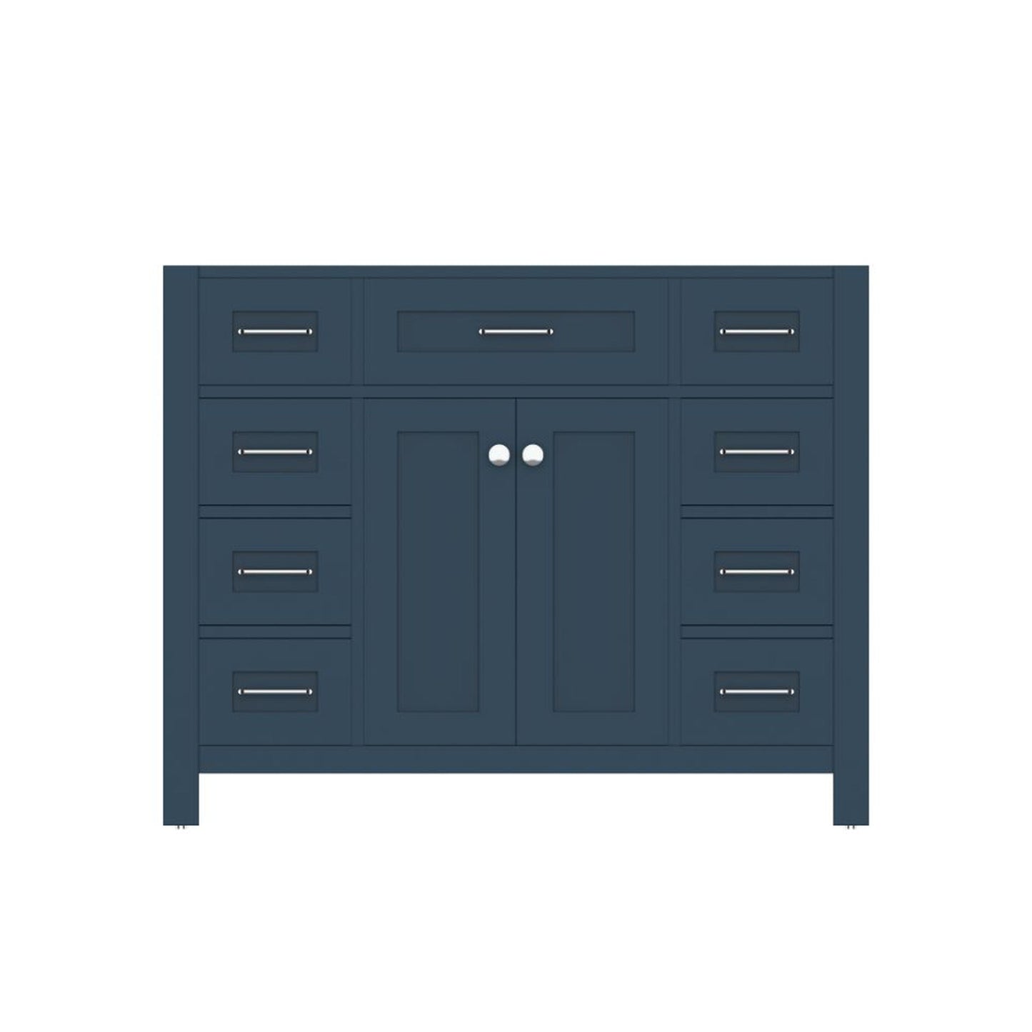 Alya Bath Norwalk 42" Single Blue Freestanding Bathroom Vanity With Brushed Nickel Edge Handles - HE-101-42-B