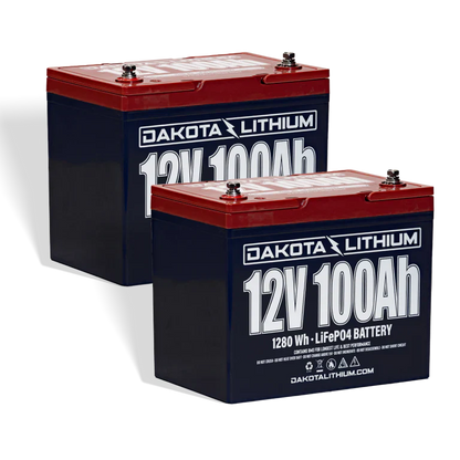 Dakota Lithium 24V 100Ah Deep Cycle Marine Trolling Motor Battery Set