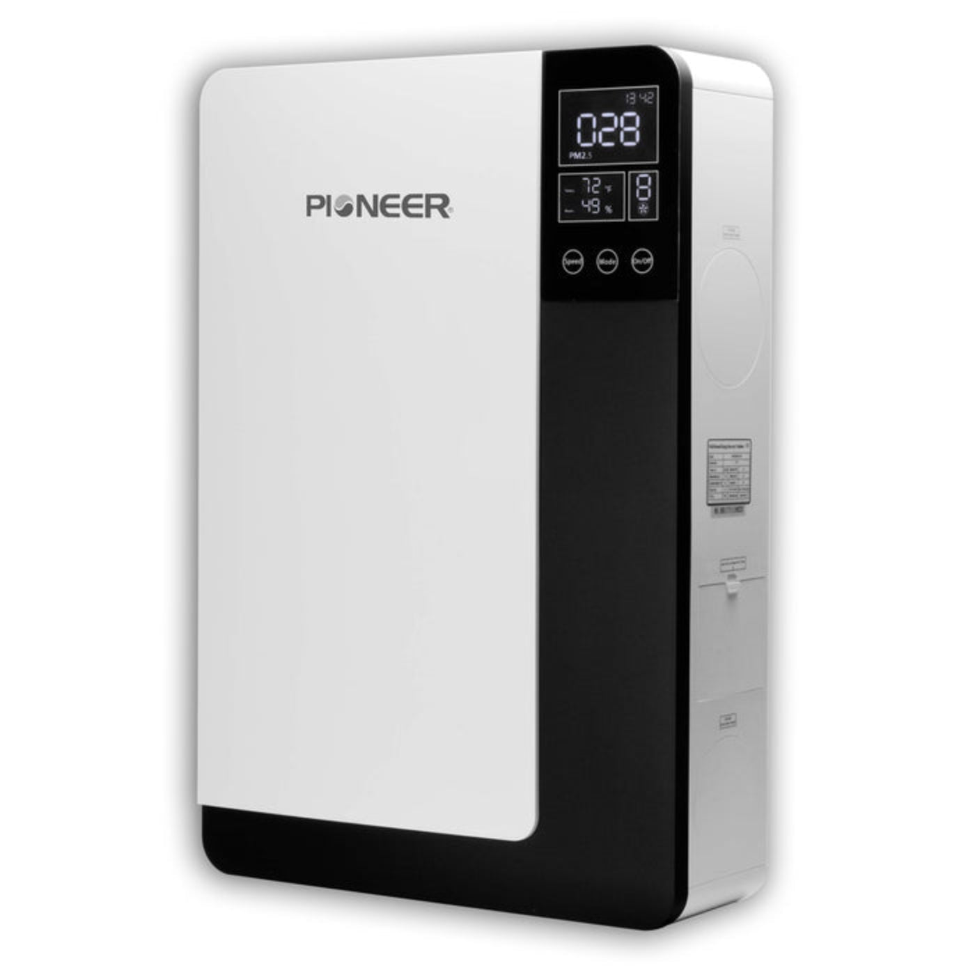 Pioneer ECOasis 150 Ductless Wall-Mounted Single-Room Wi-Fi Energy Recovery Ventilator - ERV150AHRPM25L