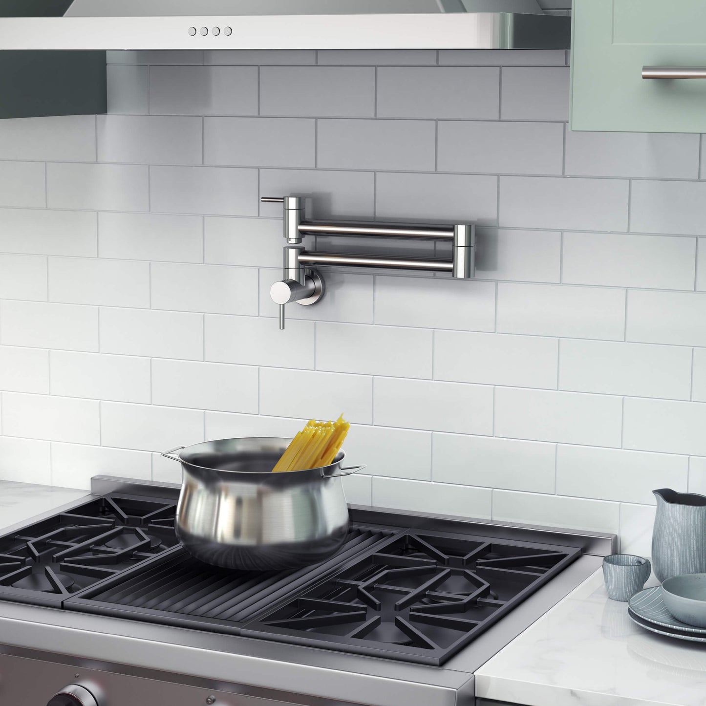 Kibi Circular Kitchen Pot Filler In Chrome Finish - KPF601CH
