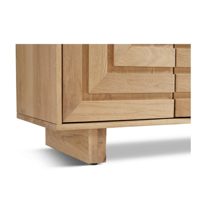 Union Home Array Oak Wood Sideboard In Natural Oil Finish  - LVR00619