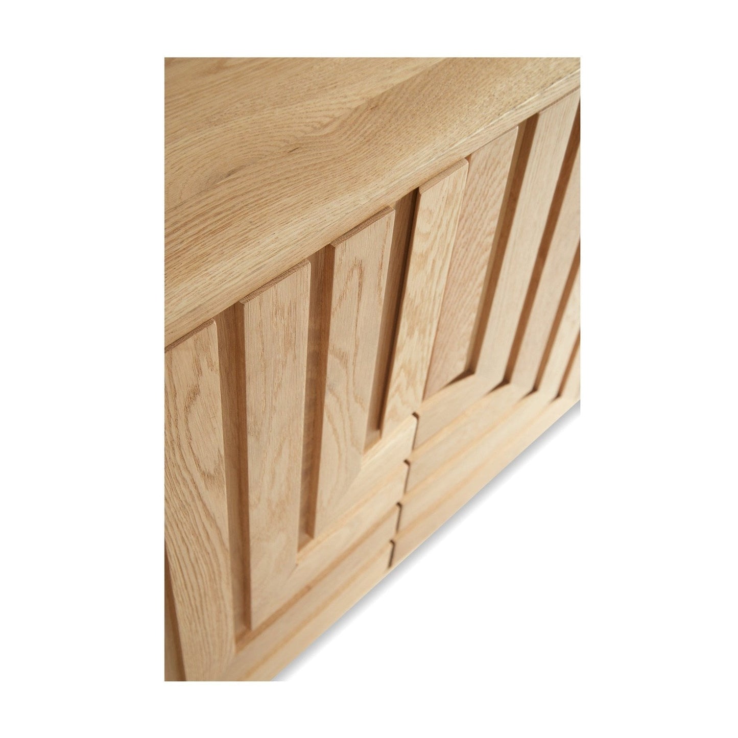 Union Home Array Oak Wood Sideboard In Natural Oil Finish  - LVR00619