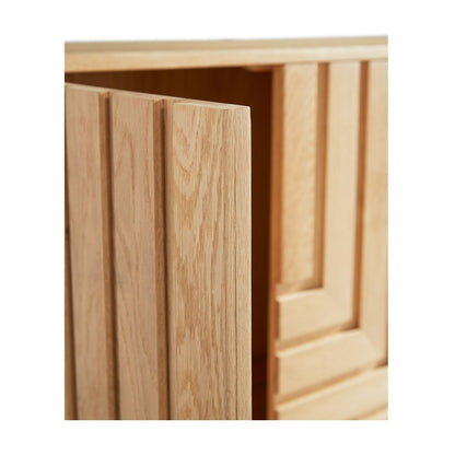 Union Home Array Oak Wood Sideboard In Natural Oil Finish  - LVR00619