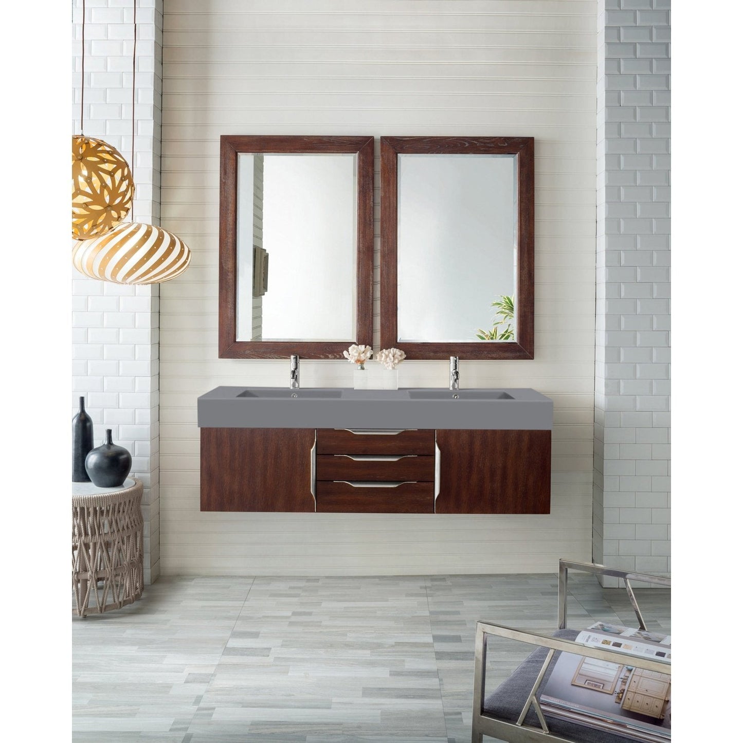James Martin Vanities Mercer Island 59" Double Vanity - 389-V59D-AGR-G-DGG