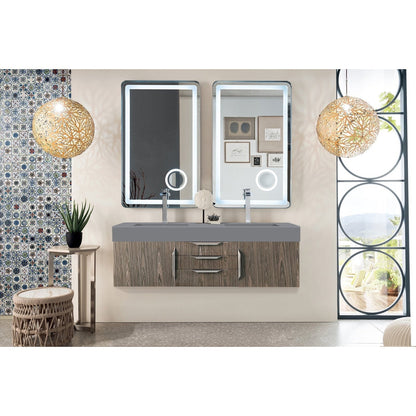 James Martin Vanities Mercer Island 59" Double Vanity - 389-V59D-AGR-G-DGG