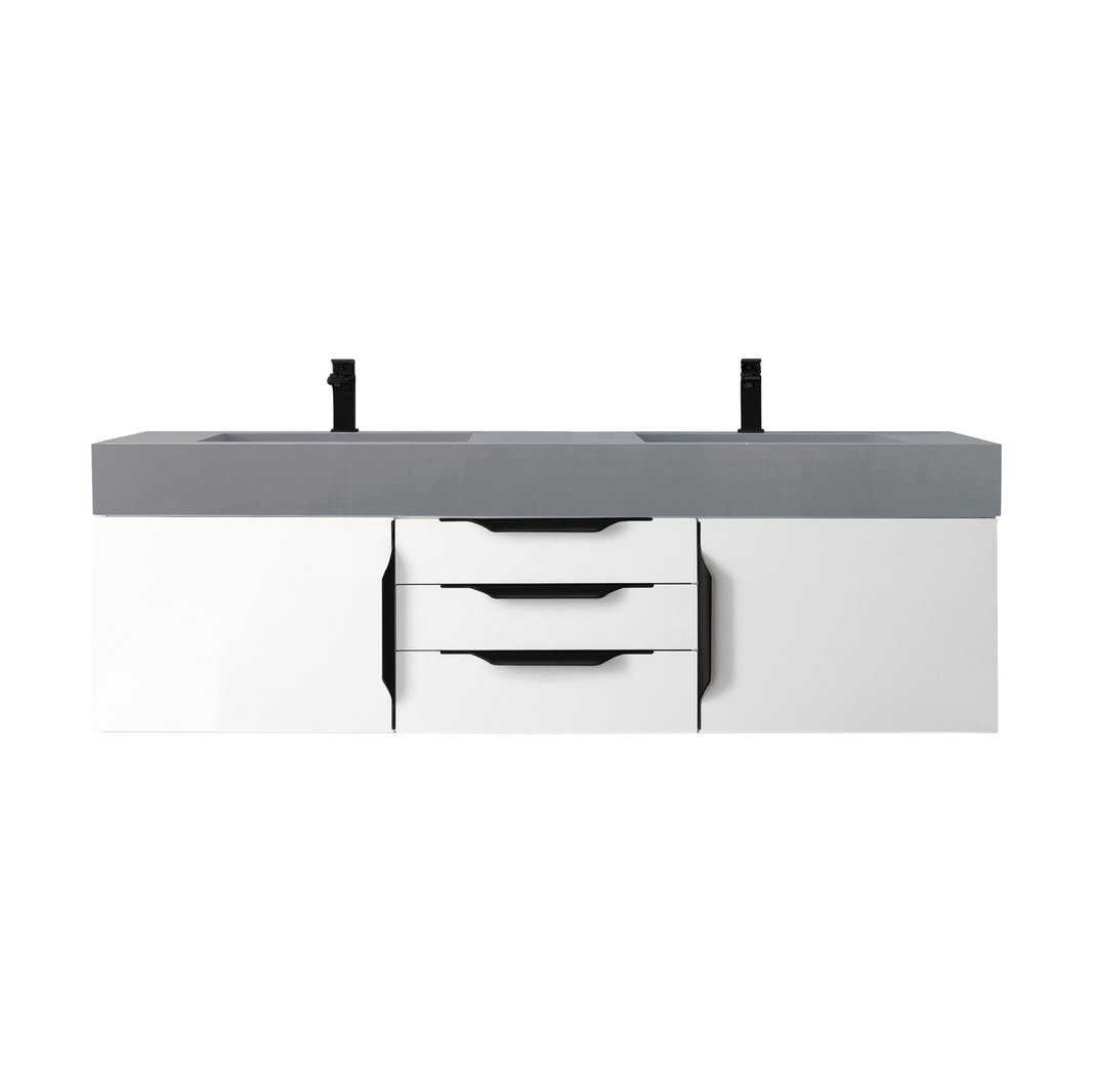 James Martin Vanities Mercer Island 59" Double Vanity - 389-V59D-AGR-G-DGG
