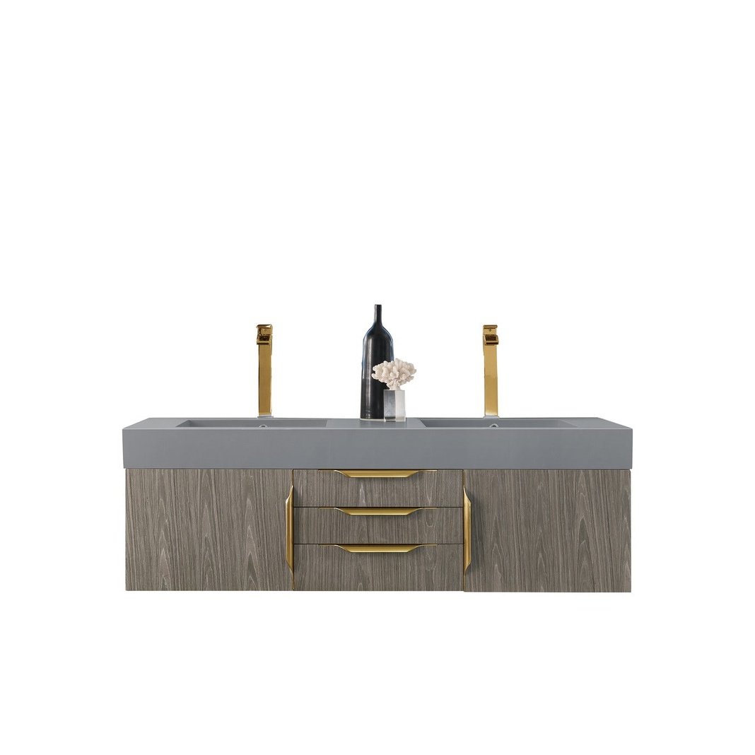 James Martin Vanities Mercer Island 59" Double Vanity - 389-V59D-AGR-G-DGG