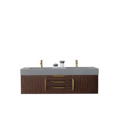 James Martin Vanities Mercer Island 59" Double Vanity - 389-V59D-AGR-G-DGG