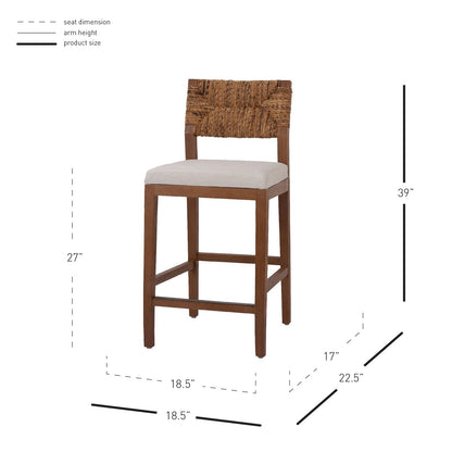 New Pacific Direct Lyon Abaca Counter Stool -  7400025