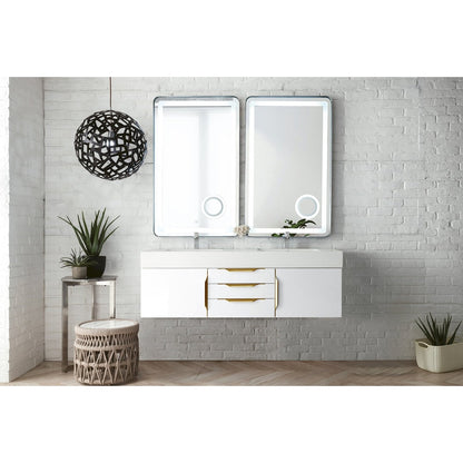 James Martin Vanities Mercer Island 59" Double Vanity - 389-V59D-AGR-G-DGG
