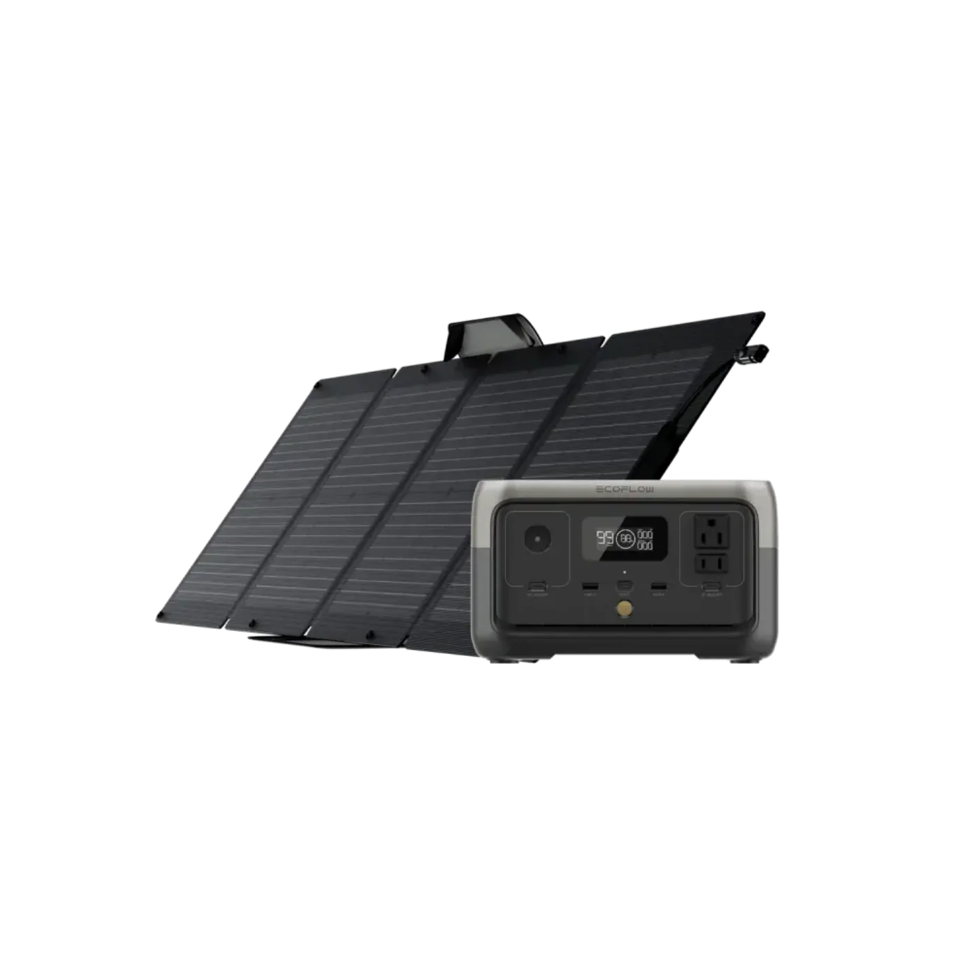 GREE EcoFlow RIVER 2 Portable Power Station + 110W Portable Solar Panel - RIVER2-110-1-US
