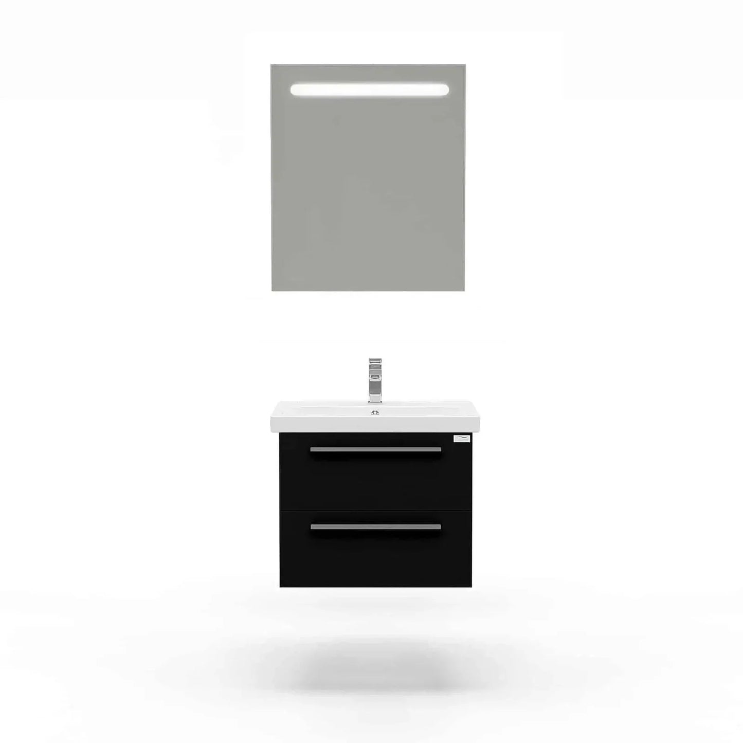 Casa Mare Elke 24" Bathroom Vanity and Ceramic Sink Combo with LED Mirror - Elke60GB-24