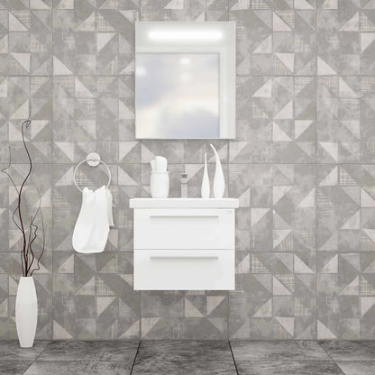 Casa Mare Elke 24" Bathroom Vanity and Ceramic Sink Combo with LED Mirror - Elke60GB-24