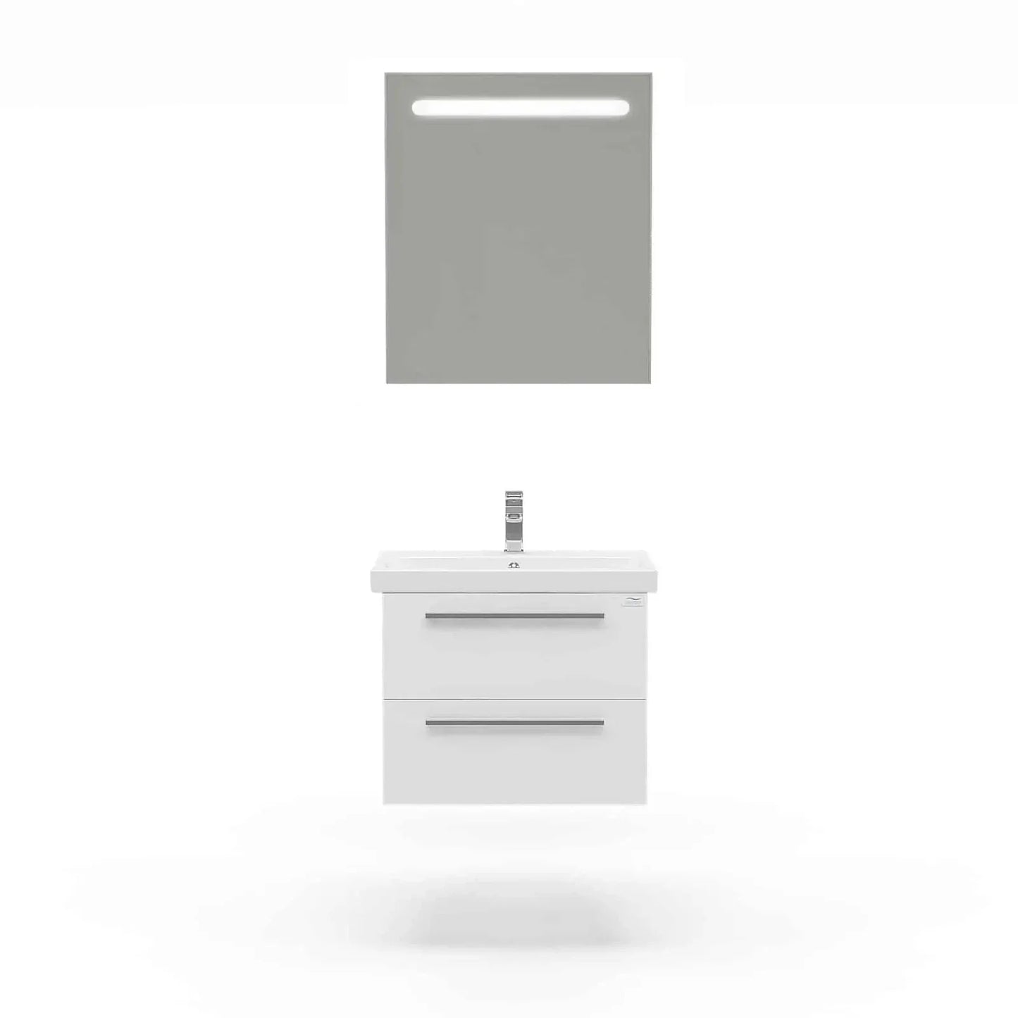 Casa Mare Elke 24" Bathroom Vanity and Ceramic Sink Combo with LED Mirror - Elke60GB-24