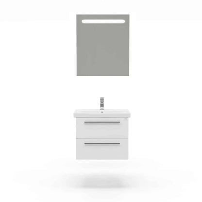 Casa Mare Elke 24" Bathroom Vanity and Ceramic Sink Combo with LED Mirror - Elke60GB-24