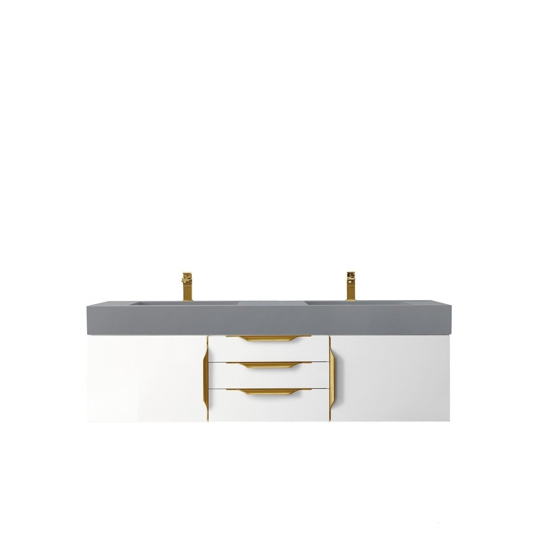James Martin Vanities Mercer Island 59" Double Vanity - 389-V59D-AGR-G-DGG