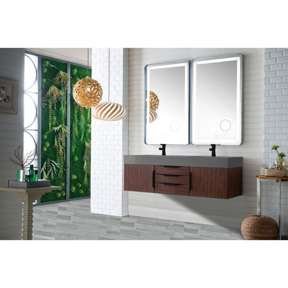 James Martin Vanities Mercer Island 59" Double Vanity - 389-V59D-AGR-G-DGG